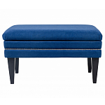 Мягкая банкетка на черных ножках с зоной для хранения Casket Blue варинант исполнения - 1 | Loft Concept в Ульяновске