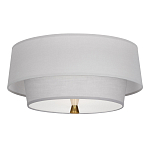 Потолочный светильник круглый серый с тканевым абажуром Ground Gray варинант исполнения - 1 | Loft Concept в Ульяновске