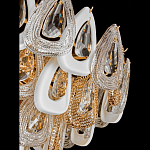 Люстра с многослойными белыми и прозрачными подвесками Character Chandelier варинант исполнения - 2 | Loft Concept в Ульяновске