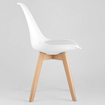 Стул с основой из пластика и мягким сиденьем Arvika White варинант исполнения - 3 | Loft Concept в Ульяновске