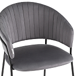 Стул в велюре серого цвета Horizon варинант исполнения - 6 | Loft Concept в Ульяновске