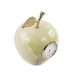 Часы настольные в виде яблока из натурального камня Оникс Stone Clock варинант исполнения - 2 | Loft Concept в Ульяновске