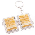 Зеркало брелок складное двухстороннее из натурального камня Оникс Silver Stone Mirrors варинант исполнения - 2 | Loft Concept в Ульяновске