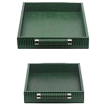 Комплект из двух прямоугольных подносов зеленого цвета Serpent варинант исполнения - 3 | Loft Concept в Ульяновске