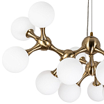 Люстра с плафонами из стеклянных шаров Pearls Suspension Brass Chandelier варинант исполнения - 3 | Loft Concept в Ульяновске