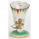 Ваза из фарфора с бронзовой фигуркой ангела Eden Garden porcelain and bronze варинант исполнения - 1 | Loft Concept в Ульяновске