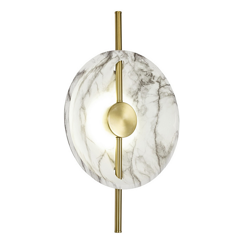 Бра Rakumba Lighting Wall lamp Gold Золотой Белый Мрамор Bianco в Ульяновске | Loft Concept 