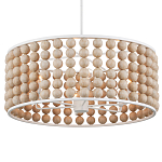 Люстра в форме цилиндра с вставками из деревянных бусин Wooden Beads варинант исполнения - 2 | Loft Concept в Ульяновске