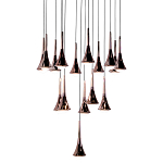 Люстра светодиодная с акриловыми конусообразными плафономи розовое золото Astra 60   варинант исполнения - 1 | Loft Concept в Ульяновске