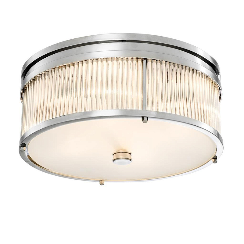 Потолочный светильник Ceiling Lamp Stamford Nickel Никель Прозрачное Стекло в Ульяновске | Loft Concept 