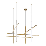 Люстра с 8-ю пересекающимися цилиндрическими плафонами на тонких тросах Trumpet tube варинант исполнения - 6 | Loft Concept в Ульяновске