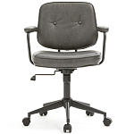 Офисное кресло в винтажном стиле на колёсах Glenn Dark Grey Chair варинант исполнения - 2 | Loft Concept в Ульяновске