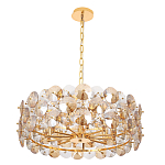 Люстра круглая золотого цвета с круглыми хрустальным элементами Solyria варинант исполнения - 3 | Loft Concept в Ульяновске