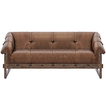 Трехместный диван Duncan винтажная коричневая кожа варинант исполнения - 1 | Loft Concept в Ульяновске