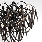 Люстра подвесная с объемной композицией из скрученных лент и металлических цепочек Atlantis Chain варинант исполнения - 5 | Loft Concept в Ульяновске