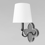 Бра с белым текстильным абажуром и фигурным основанием с зеркальной вставкой Vitorino варинант исполнения - 8 | Loft Concept в Ульяновске