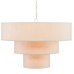 Люстра круглая трехъярусная с тканевыми абажурами Light Soft Glow варинант исполнения - 1 | Loft Concept в Ульяновске