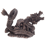 Декоративная статуэтка Дракон Fuzanglong Dragon Dark Bronze Statuette варинант исполнения - 1 | Loft Concept в Ульяновске