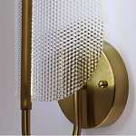 Бра с изогнутым рельефным плафоном Textured Glass варинант исполнения - 4 | Loft Concept в Ульяновске