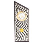 Часы подарочные настольные в виде погона Генерала из натурального камня Змеевик Silver Military Clock варинант исполнения - 7 | Loft Concept в Ульяновске