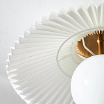 Потолочный светильник с белым плиссированным абажуром Headquarters варинант исполнения - 4 | Loft Concept в Ульяновске