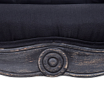 Кресло низкое в стиле прованс Черный Лен Louis French Armchair  варинант исполнения - 5 | Loft Concept в Ульяновске