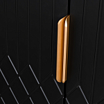 Комод черный округлой формы с рельефным фасадом Black Cut варинант исполнения - 3 | Loft Concept в Ульяновске