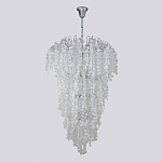 Люстра с прозрачными и белыми подвесками в виде лепестков FAIRYTREE Light варинант исполнения - 2 | Loft Concept в Ульяновске