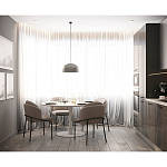 Кухонный гарнитур с серым глянцевым фасадом Onfroi Moss Grey Kitchen Set варинант исполнения - 3 | Loft Concept в Ульяновске