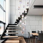 Большая каскадная люстра с хрустальными плафонами Esme Crystal Brass Cascade Chandelier 25 варинант исполнения - 2 | Loft Concept в Ульяновске