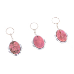 Зеркало брелок складное двухстороннее из натурального камня Родонит Stone Mirrors варинант исполнения - 4 | Loft Concept в Ульяновске