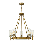  Люстра с 5-ю цилиндрическими плафонами из стекла с пузырьками Hinkley варинант исполнения - 8 | Loft Concept в Ульяновске