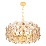 Люстра круглая золотого цвета с круглыми хрустальным элементами Solyria варинант исполнения - 5 | Loft Concept в Ульяновске