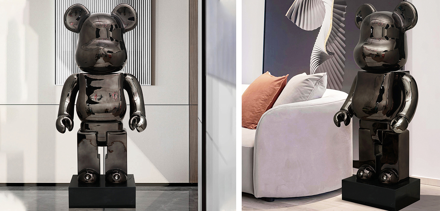 Статуэтка Bearbrick Black on stand Статуэтка Bearbrick Black on stand - Loft-Concept в Ульяновске