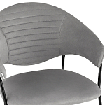 Серый стул с обивкой из искусственной замши Alexis варинант исполнения - 6 | Loft Concept в Ульяновске