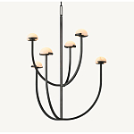 Люстрас 6-ю мраморными плафонами в форме купола Light Warm Light варинант исполнения - 7 | Loft Concept в Ульяновске