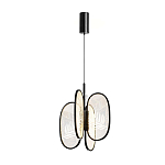 Люстра с гравировкой на акриловых плафонах Gravyura Black D 33 см варинант исполнения - 2 | Loft Concept в Ульяновске