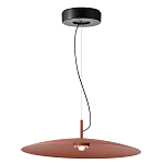 Подвесной светильник круглой формы с коричневым металлическим абажуром Halo Drift варинант исполнения - 1 | Loft Concept в Ульяновске