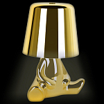 Настольная лампа фигурная золотого цвета с гладким абажуром Высота 16 см Sophia варинант исполнения - 3 | Loft Concept в Ульяновске