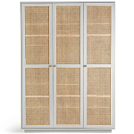 Шкаф с тремя дверцами из плетеного ротанга Tomio Wicker Furniture варинант исполнения - 1 | Loft Concept в Ульяновске