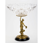 Чаша стеклянная прозрачная на бронзовой подставке с фигуркой девушки Eden Garden варинант исполнения - 3 | Loft Concept в Ульяновске
