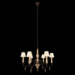 Люстра на металлическом основании с 6-ю белыми тканевыми абажурами Terrain варинант исполнения - 3 | Loft Concept в Ульяновске