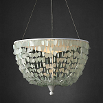 Люстра круглая с каскадом из декоративных элементов Sea Glass варинант исполнения - 4 | Loft Concept в Ульяновске