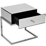 Тумбочка зеркальная с ящиком Mirror Chrome Cabinet варинант исполнения - 2 | Loft Concept в Ульяновске