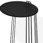 Стол журнальный круглый со столешницей из стекла Gold and Black Marble варинант исполнения - 3 | Loft Concept в Ульяновске