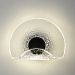 Бра из текстурированного прозрачного стекла с изогнутым краем Textured Glass  варинант исполнения - 3 | Loft Concept в Ульяновске