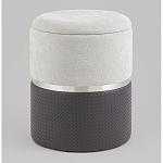 Пуф Mauldine с ящиком серо-черный с экокожей варинант исполнения - 1 | Loft Concept в Ульяновске