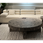 Столик журнальный круглый с полосатым узором Zebroids варинант исполнения - 5 | Loft Concept в Ульяновске