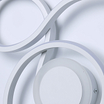 Бра белого цвета с изогнутыми световыми линиями и круглым основанием Luke Lampco Tracer Lamp варинант исполнения - 5 | Loft Concept в Ульяновске