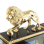 Настольный письменный набор из лазурита с декором в виде льва Golden Lion варинант исполнения - 4 | Loft Concept в Ульяновске